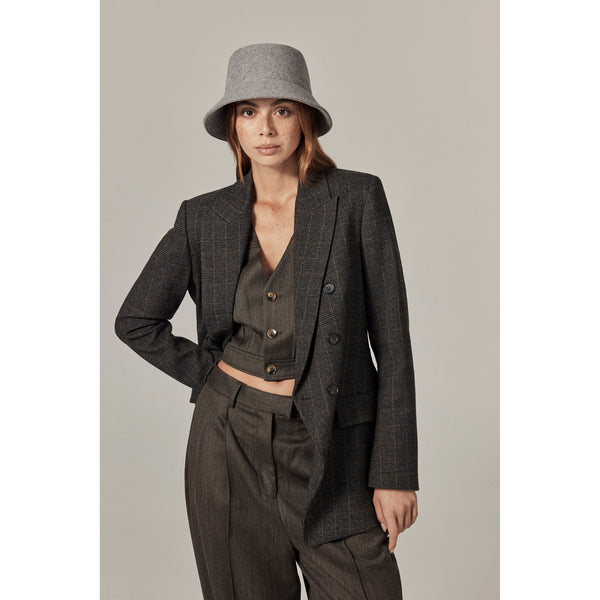 Helen Kaminski Milton Wool Bucket Hat Bucket Light Grey Melange