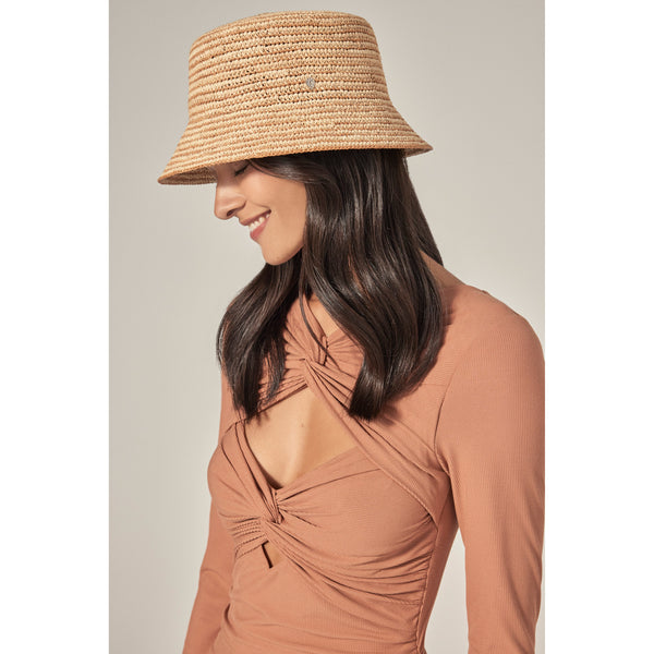 Helen Kaminski Nala Hat Bucket Natural/ Golden Harvest