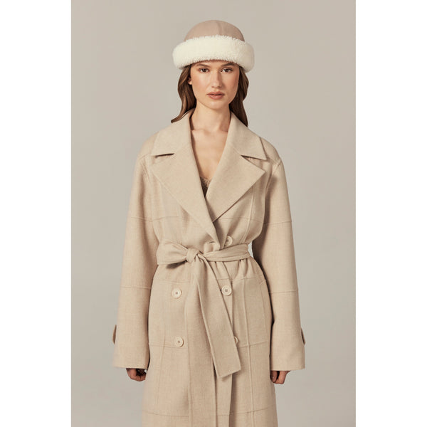Helen Kaminski Nika Shearling Beanie Hat Beanie Mushroom
