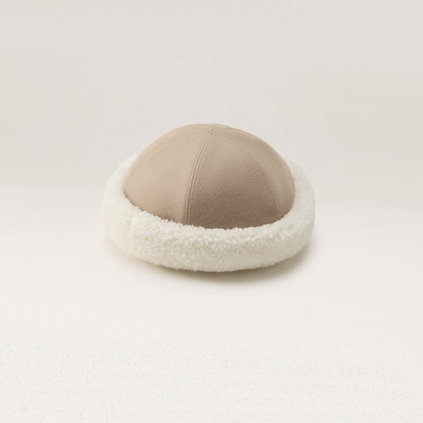 Helen Kaminski Nika Shearling Beanie Hat Beanie Mushroom