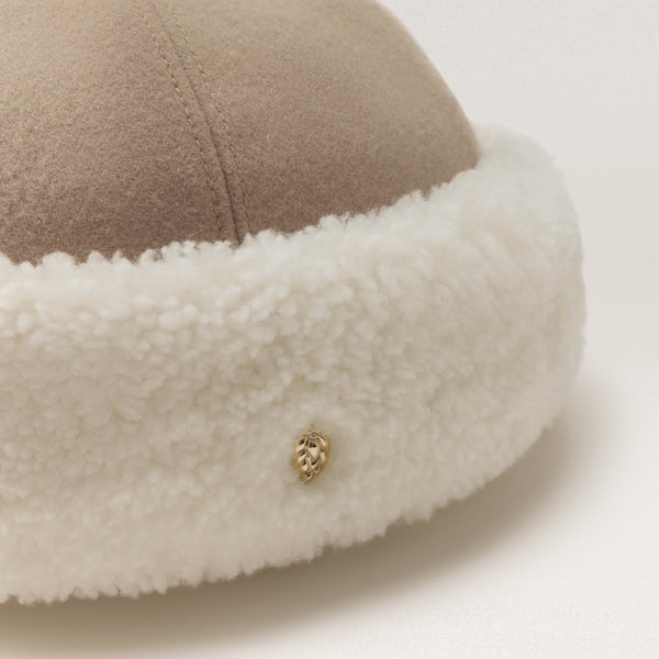 Helen Kaminski Nika Shearling Beanie Hat Beanie Mushroom
