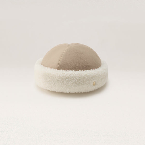 helen kaminski Nika Shearling Beanie Hat Beanie Mushroom