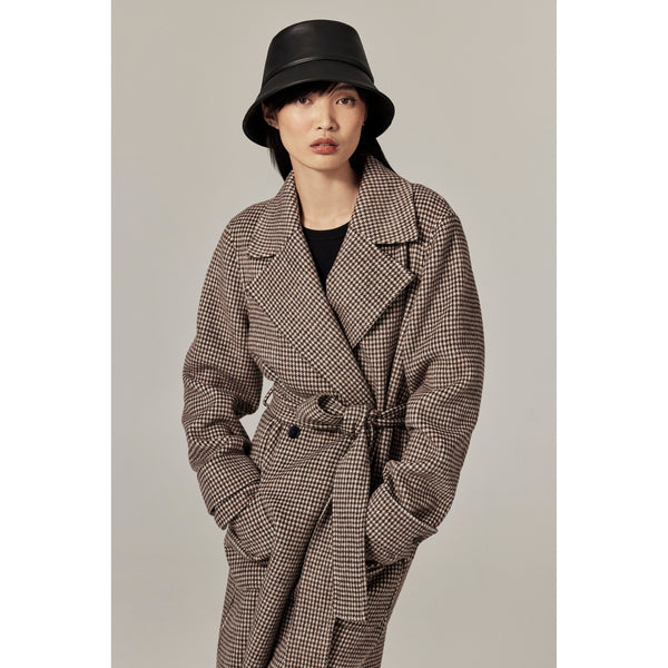 Helen Kaminski Palmer Leather Bucket Hat Bucket Black