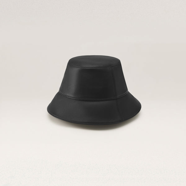Helen Kaminski Palmer Leather Bucket Hat Bucket Black
