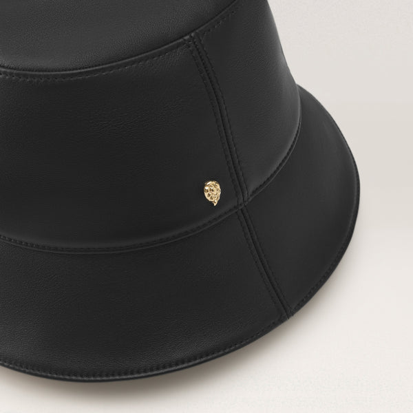 Helen Kaminski Palmer Leather Bucket Hat Bucket Black
