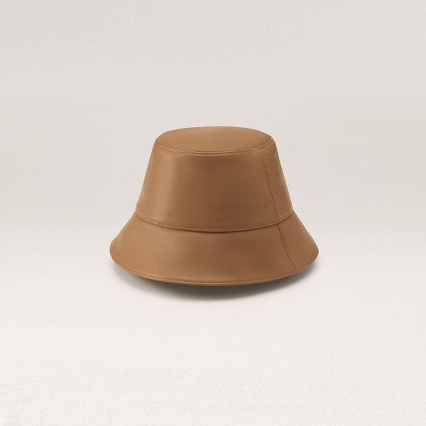 Helen Kaminski Palmer Leather Bucket Hat Bucket Camel