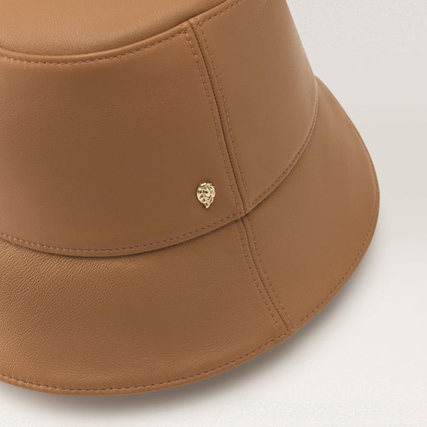 Helen Kaminski Palmer Leather Bucket Hat Bucket Camel
