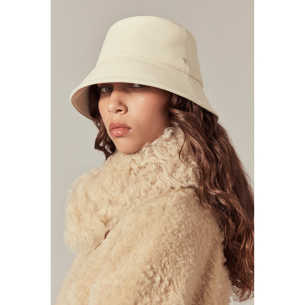 Helen Kaminski Palmer Leather Bucket Hat Bucket Parchment