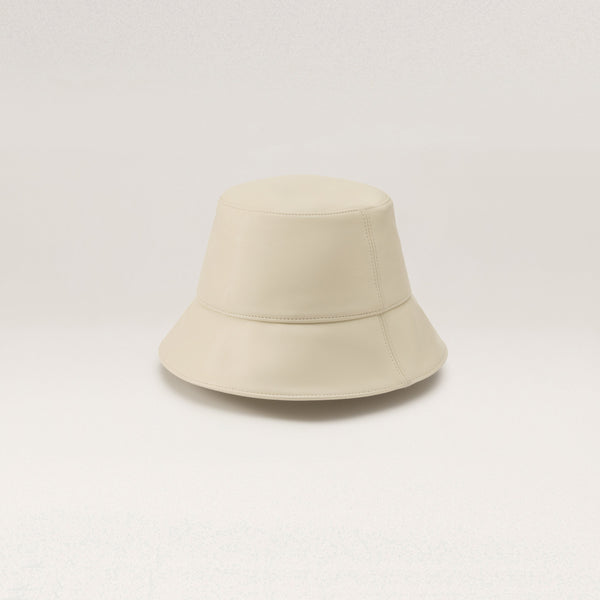 Helen Kaminski Palmer Leather Bucket Hat Bucket Parchment
