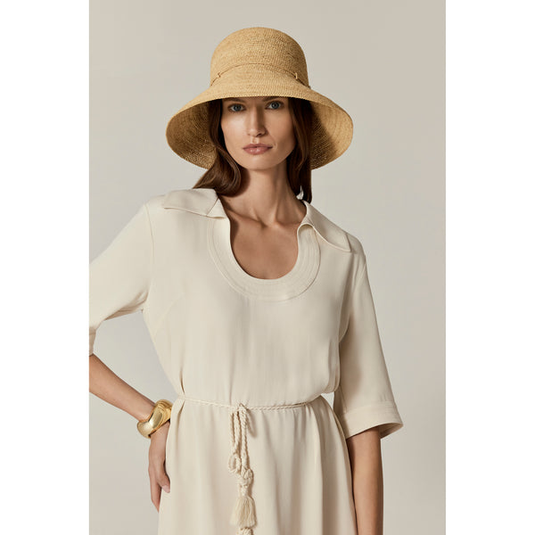 Helen Kaminski Provence 10 Hat Turn Up Brim Natural