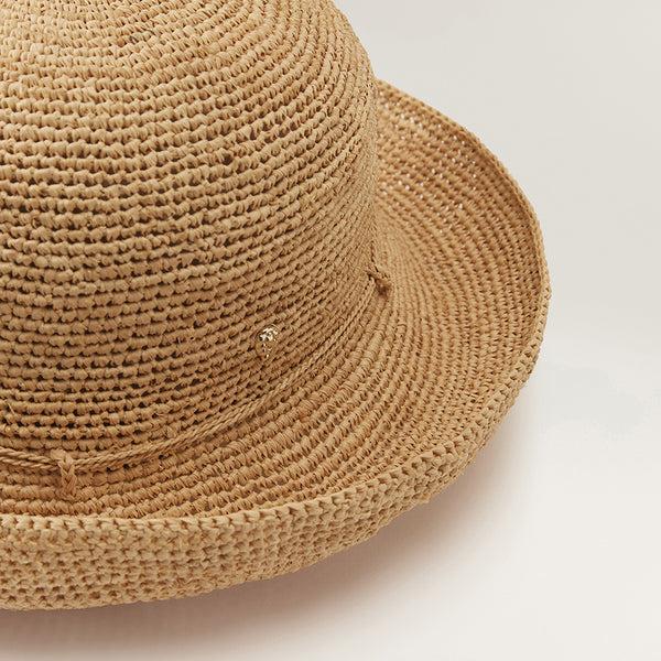 Helen Kaminski Provence 10 Hat Turn Up Brim Natural