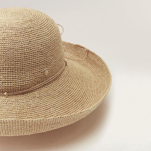 Helen Kaminski Provence 12 Hat Turn Up Brim Natural