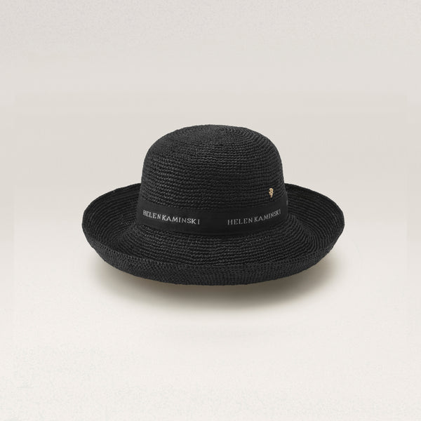 helen kaminski Provence Logo 10 Hat Turn Up Brim Charcoal