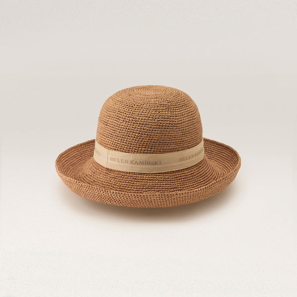 Helen Kaminski Provence Logo 10 Hat Turn Up Brim Nougat