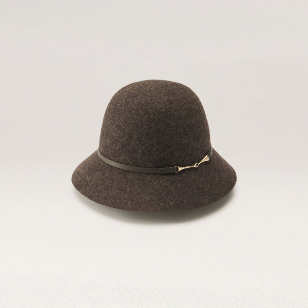 Helen Kaminski Rosa Wool Cloche Hat Cloche Chocolate