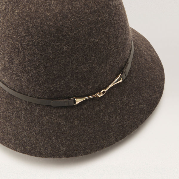 Helen Kaminski Rosa Wool Cloche Hat Cloche Chocolate