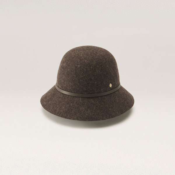 helen kaminski Rosa Wool Cloche Hat Cloche Chocolate