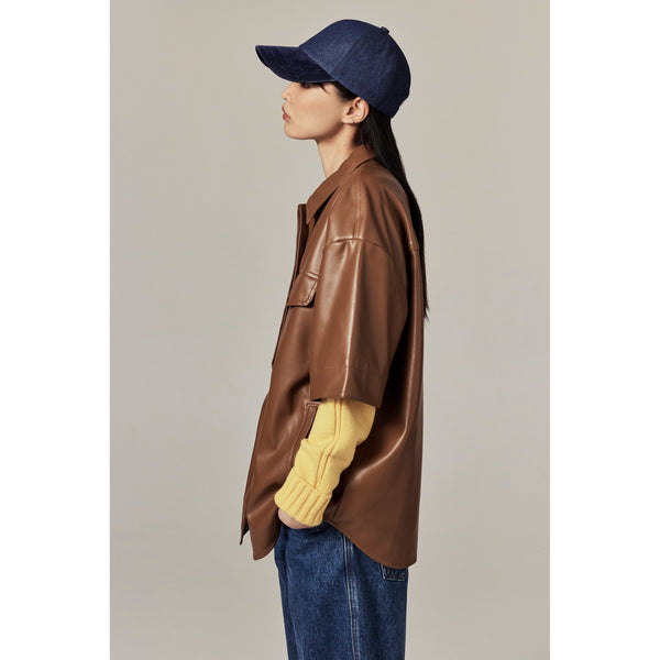 Helen Kaminski Sutton Denim Cord Cap Hat Cap Dark Denim/ Navy