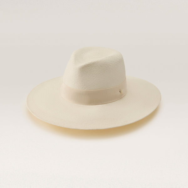 helen kaminski Vitoria Wide Brim Hat Fedora Chalk/Oyster