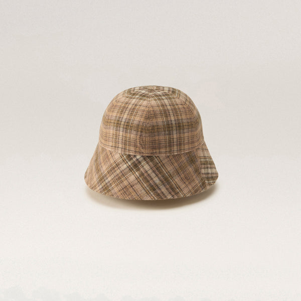 Helen Kaminski Zahara Check Cloche Hat Cloche Camel