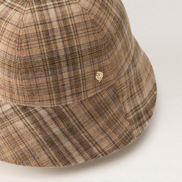 Helen Kaminski Zahara Check Cloche Hat Cloche Camel