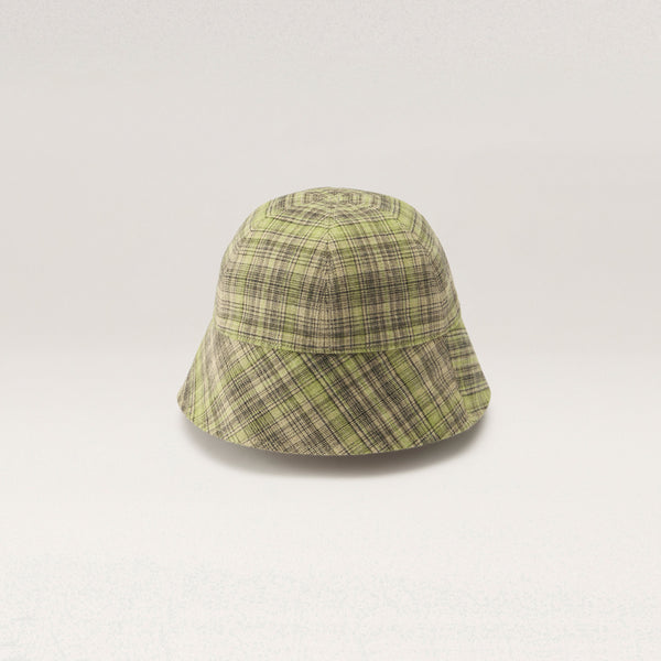 Helen Kaminski Zahara Check Cloche Hat Cloche Chartreuse
