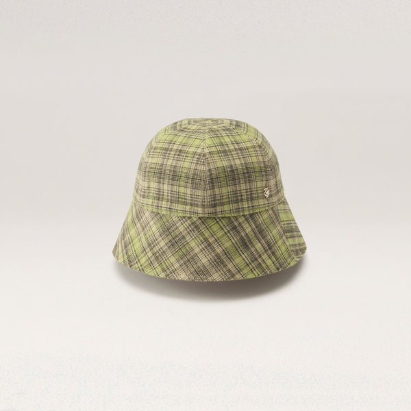 helen kaminski Zahara Check Cloche Hat Cloche Chartreuse