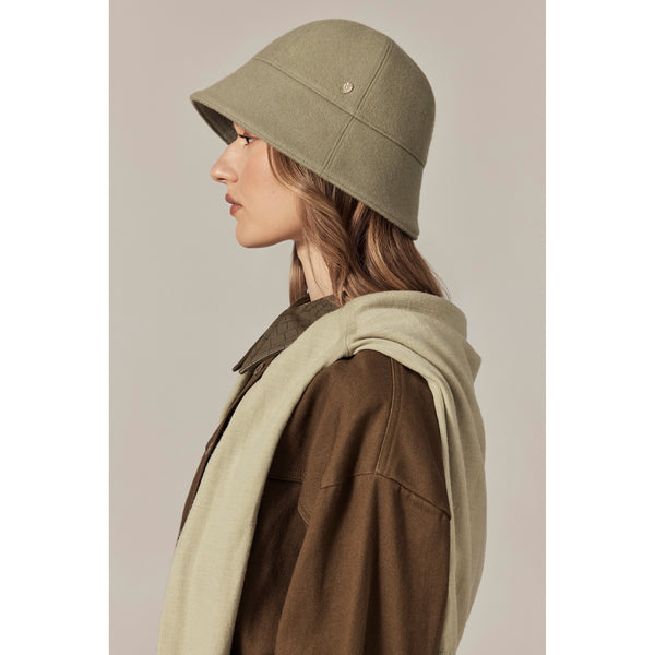 Helen Kaminski Zahara Wool Cloche Hat Cloche Washed Khaki