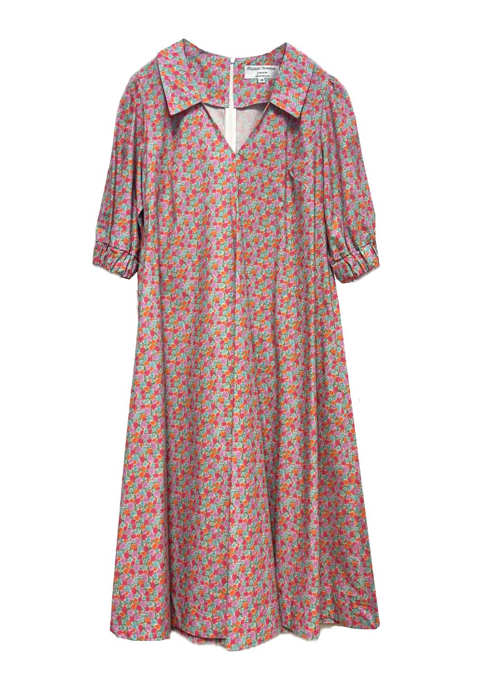 helene berman Anne V-neck Easy-wear Dress made with Liberty Fabric - size 10