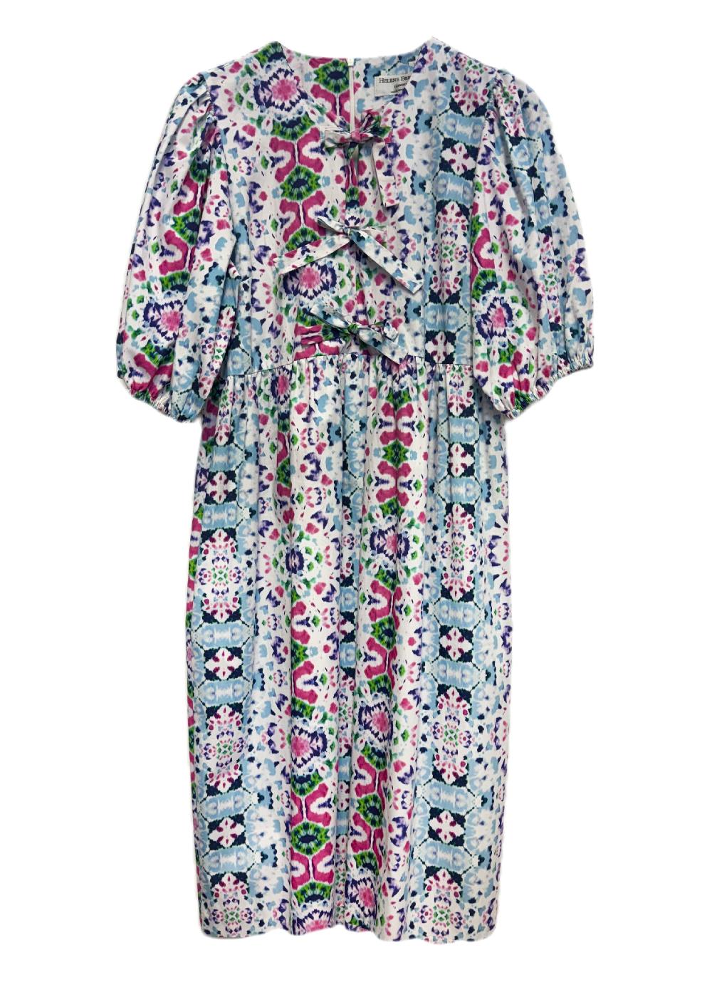 helene berman Etta Dress with Tie Front Bow Detail - size 10