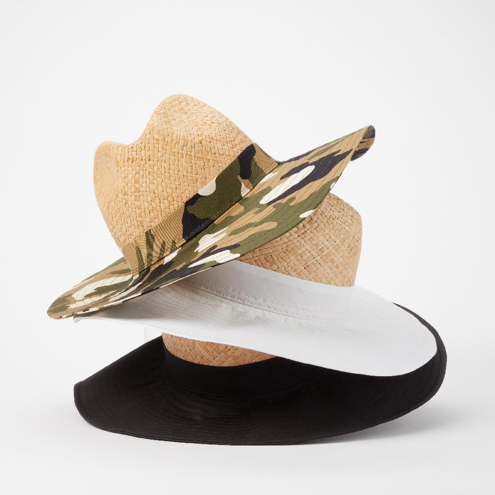 helene berman Genoa Natural Sunhat with Contrast Brim