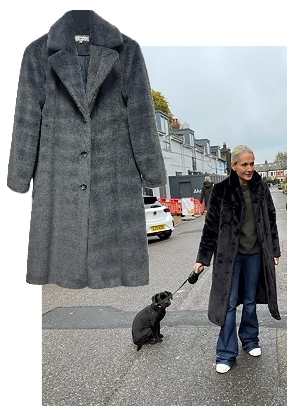 Helene Berman Georgia Faux Fur Coat - Size 16