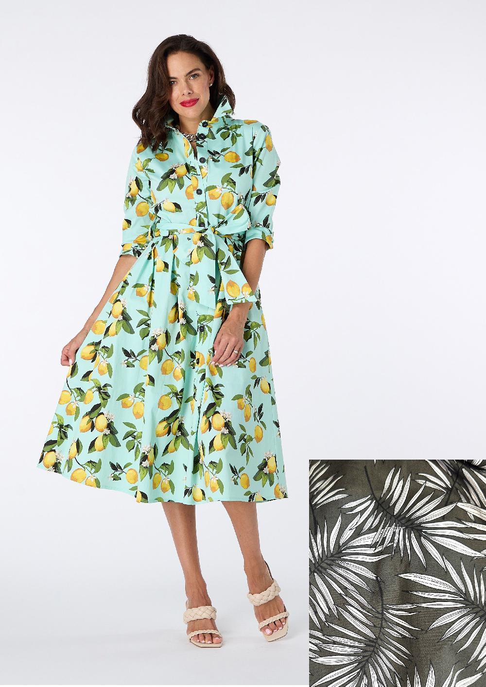 Helene Berman Gwen Printed Shirt Dress - Size 10