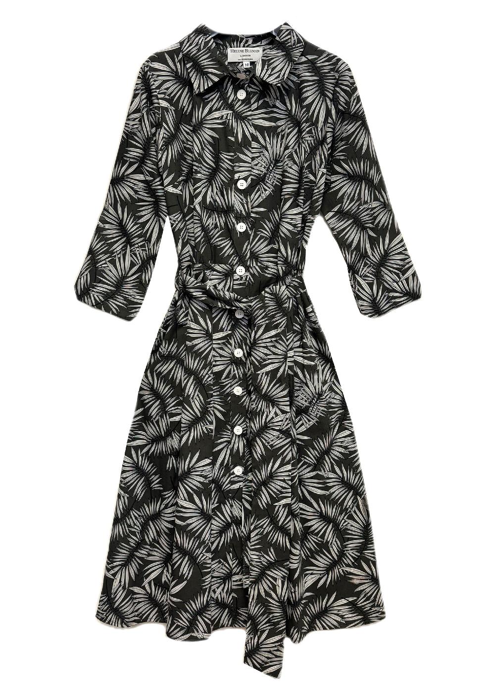 helene berman Gwen Printed Shirt Dress - size 10