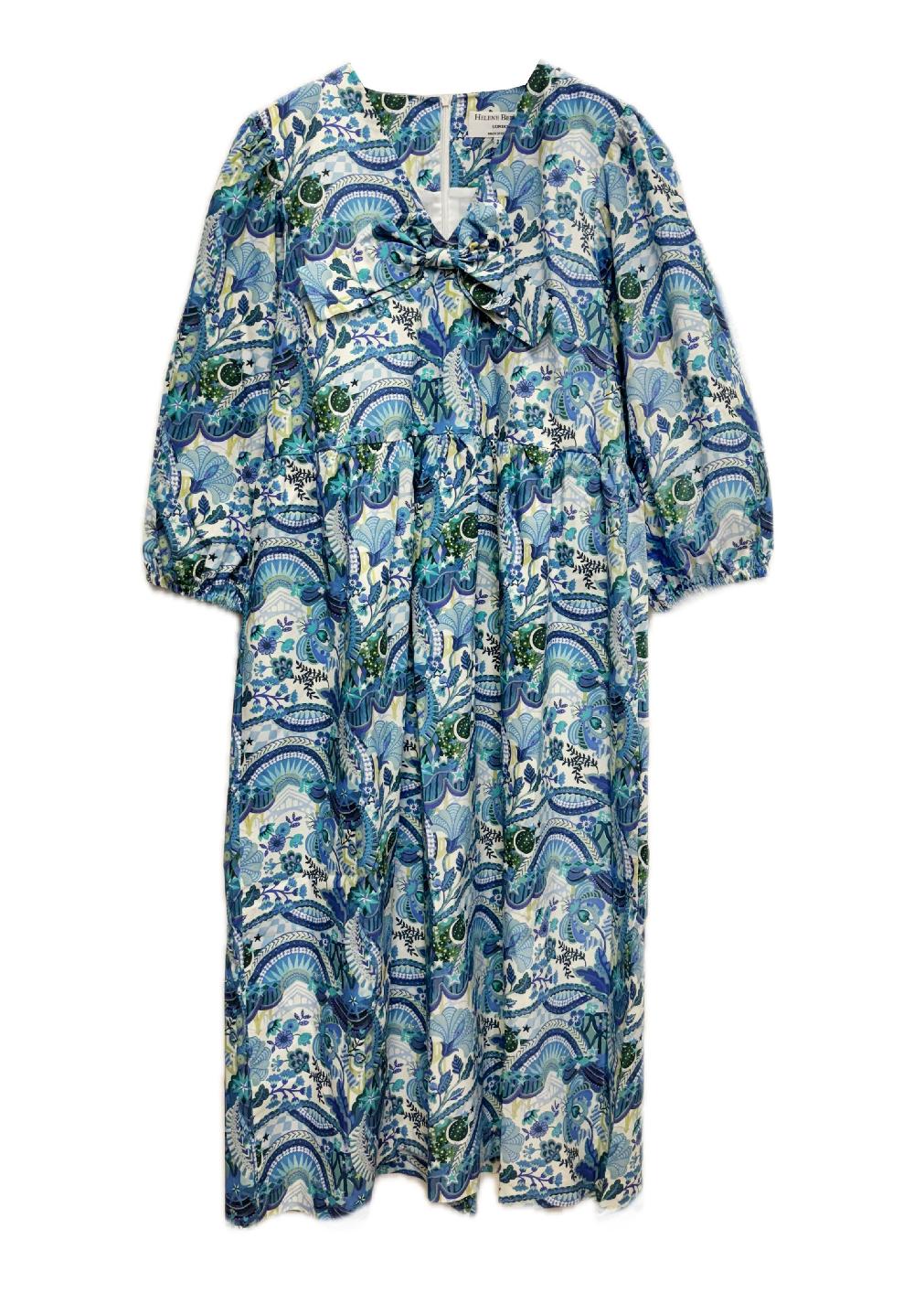helene berman Lea Easy-Fit Bow Dress made with Liberty Fabric - size 12