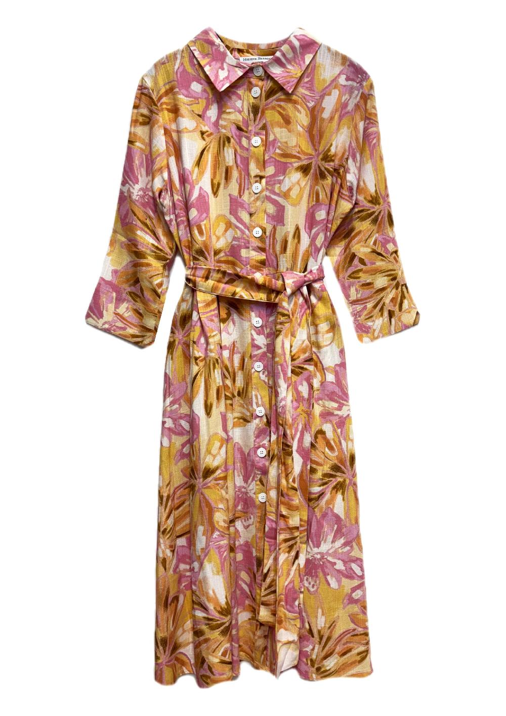 helene berman Madelyn Linen-Blend Shirt Dress - sizes 12 14