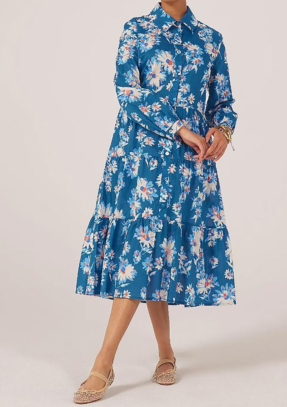 Helene Berman Mila Tiered Dress Made With Liberty Fabric - Size 10