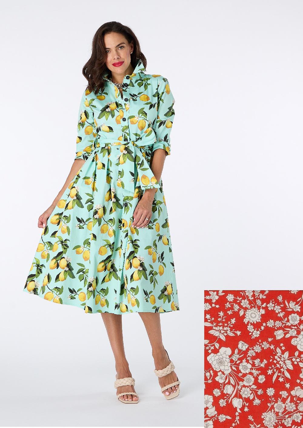 Helene Berman Nicolette Shirt Dress Made With Liberty Fabric - Size 10