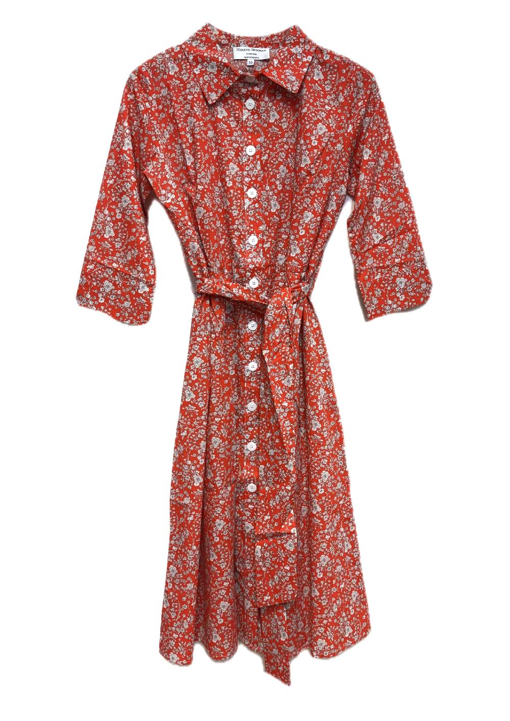 helene berman Nicolette Shirt Dress made with Liberty Fabric - size 10