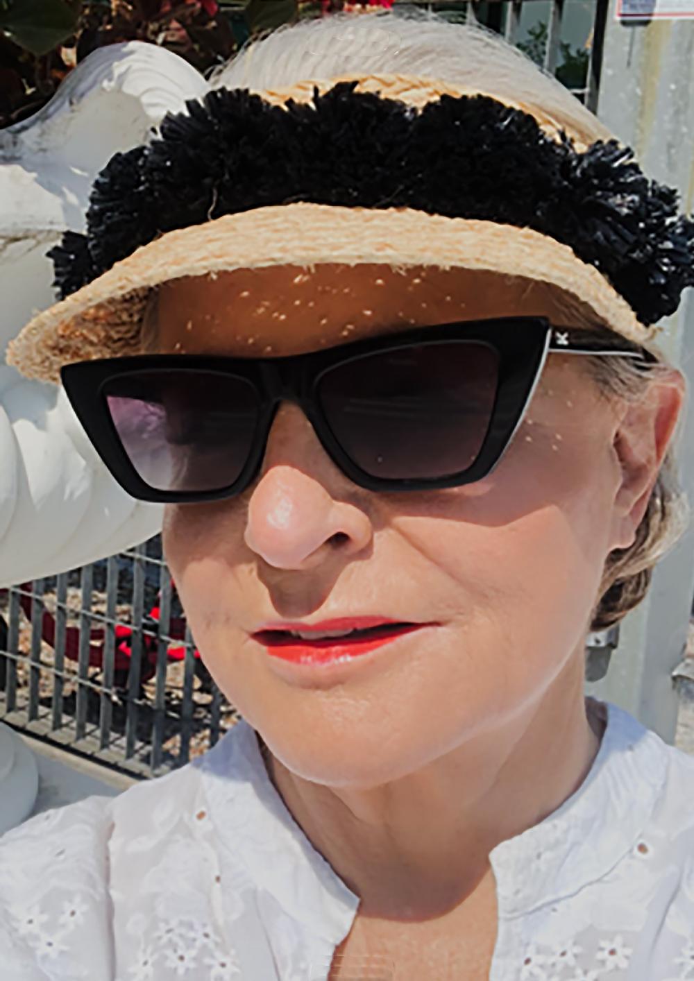 Helene Berman Ravello Raffia Visors With Pom Pom Detail