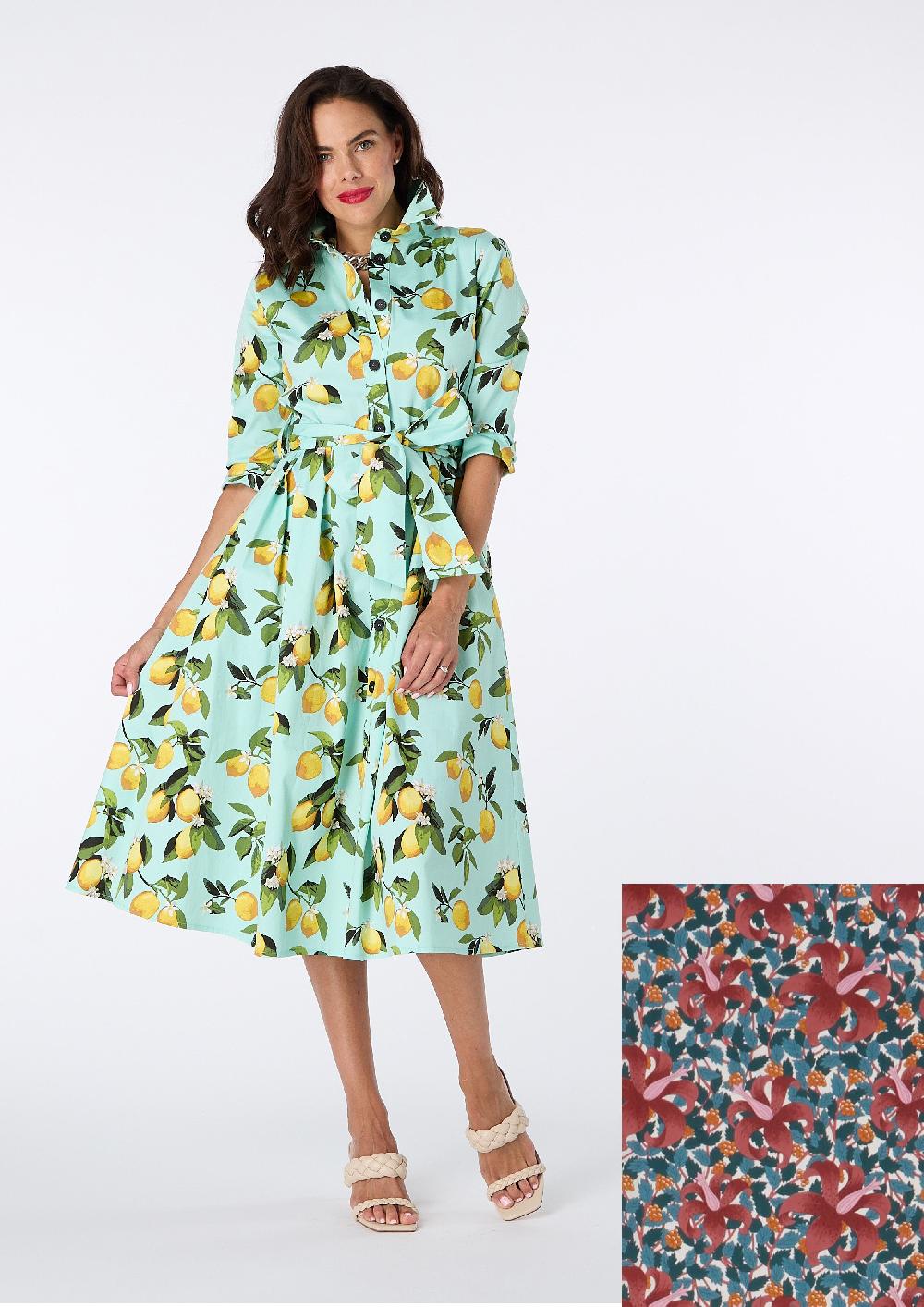 Helene Berman Simone Shirt Dress Made With Liberty Fabric - Size 10