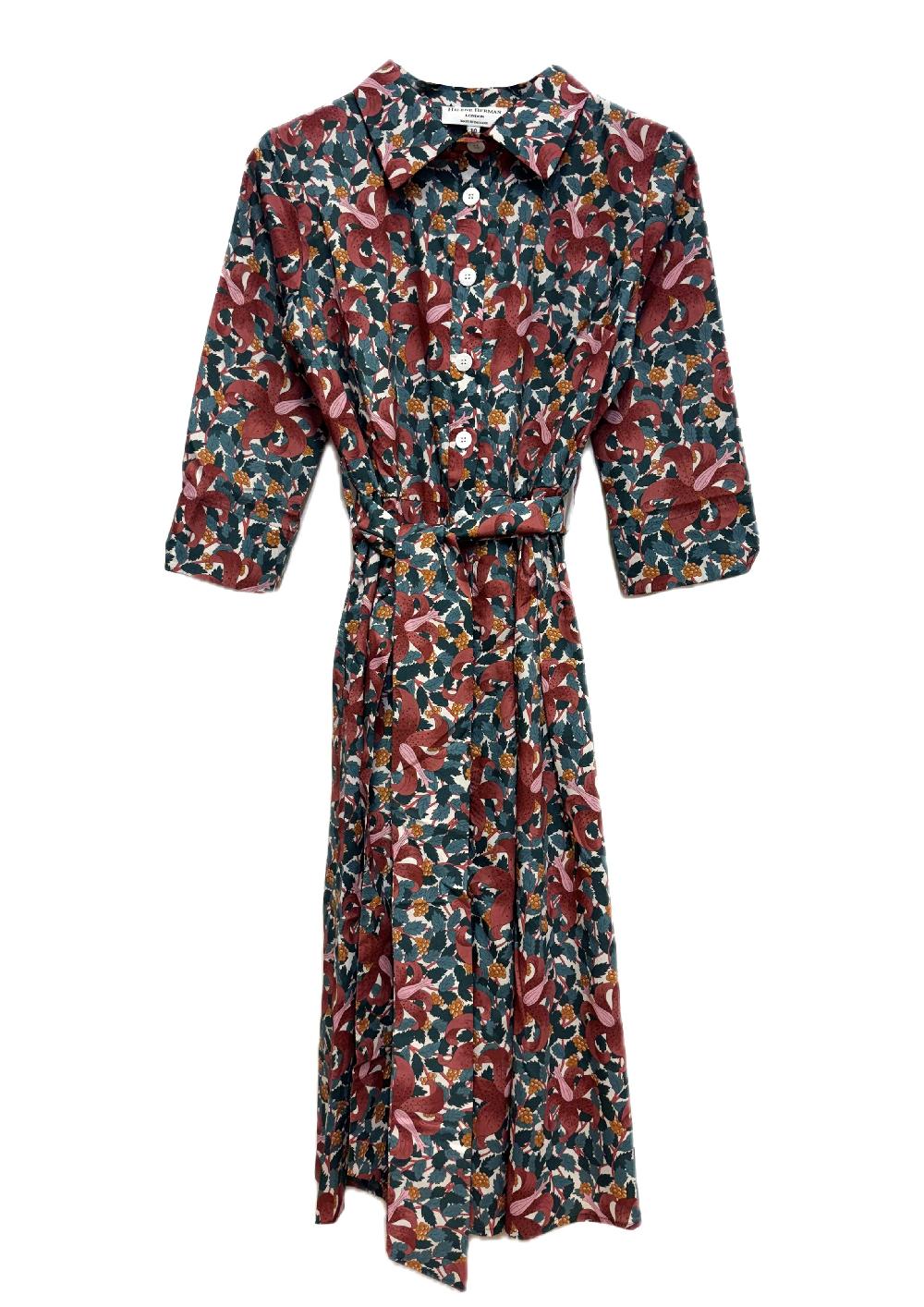 helene berman Simone Shirt Dress made with Liberty Fabric - size 10