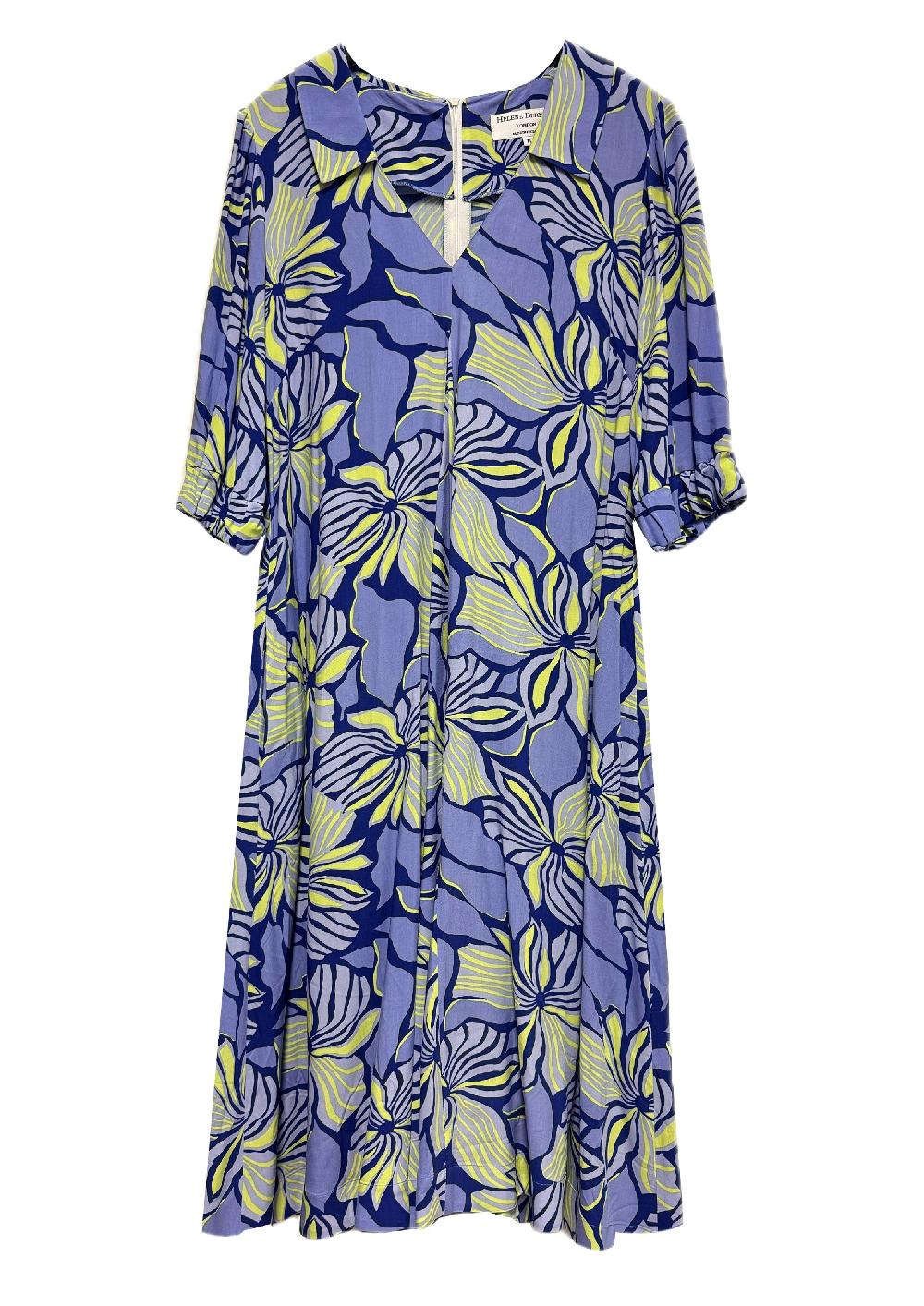 helene berman Veronica Viscose Longline Printed Dress - size 10