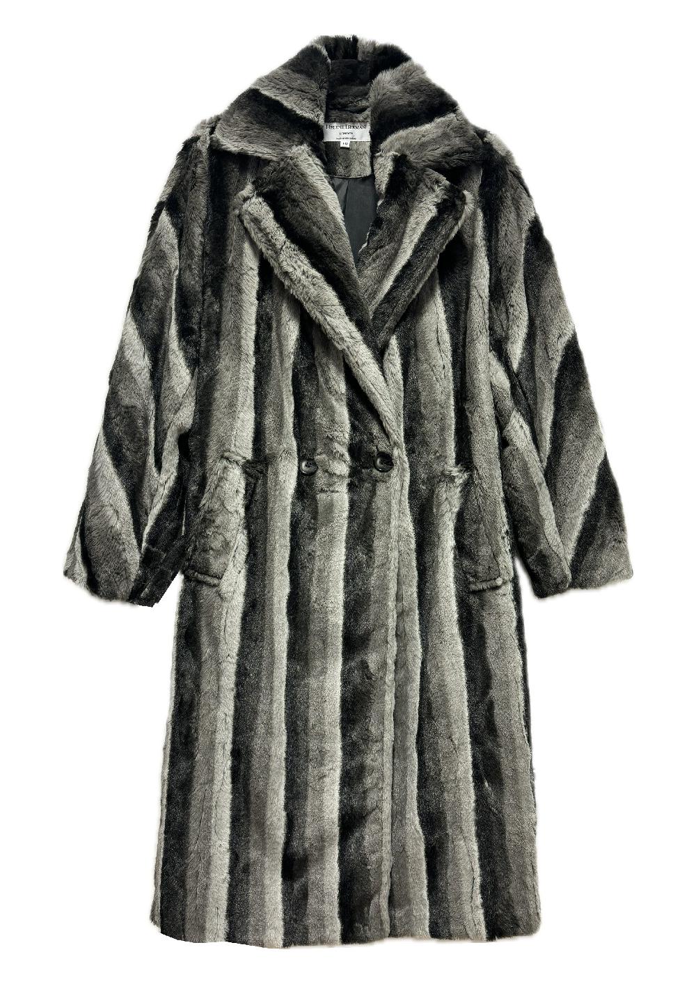 helene berman Vivienne Multi-Coloured Faux Fur Coat - sizes 10