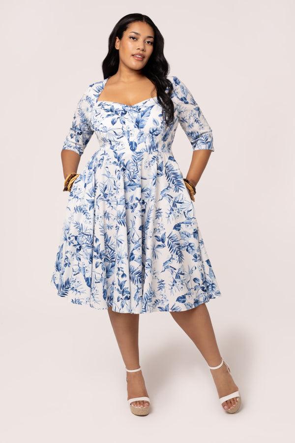 Hell Bunny Adeline Dress Blue