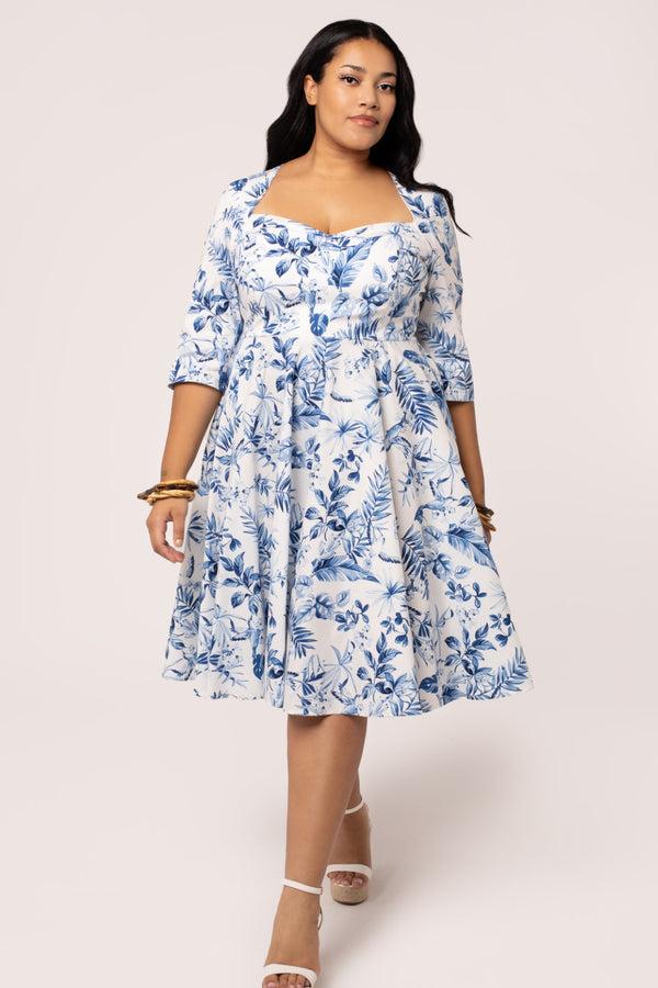 hell bunny Adeline Dress Blue