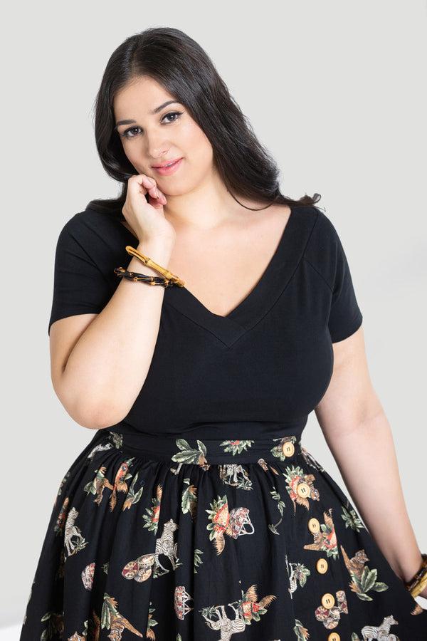 Hell Bunny Alex Top Black