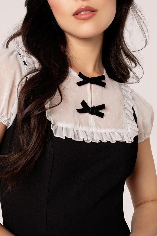 Hell Bunny Alice Dress Black/White