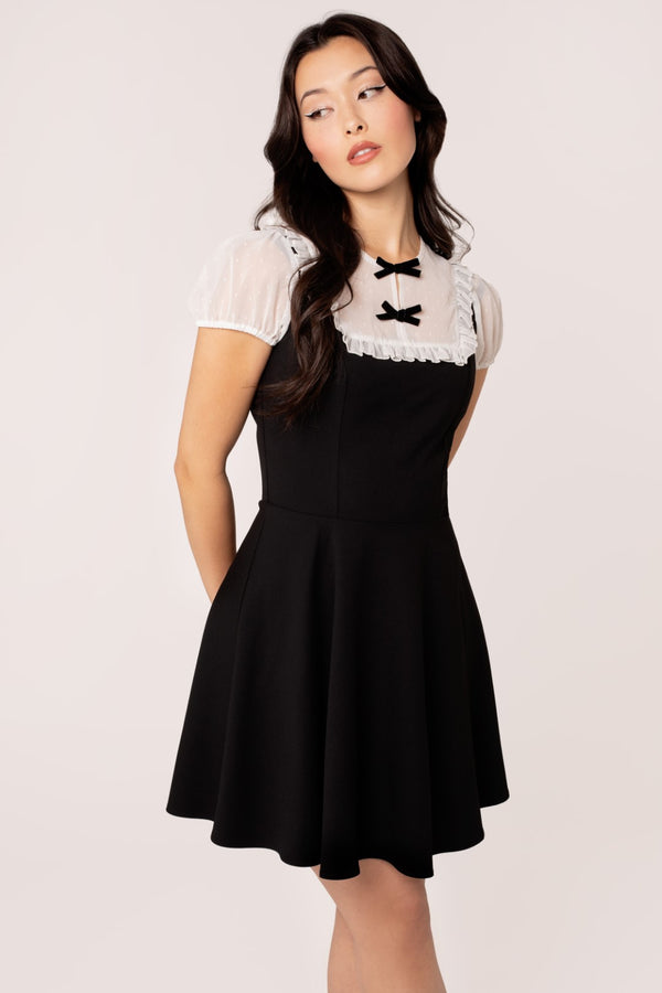 Hell Bunny Alice Dress Black/White