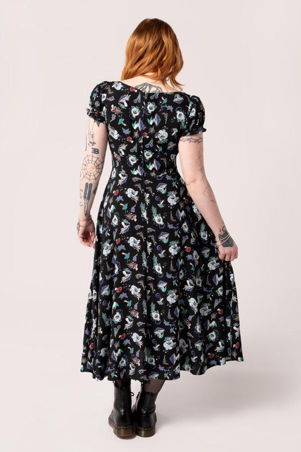 Hell Bunny Amanita Midi Dress Black